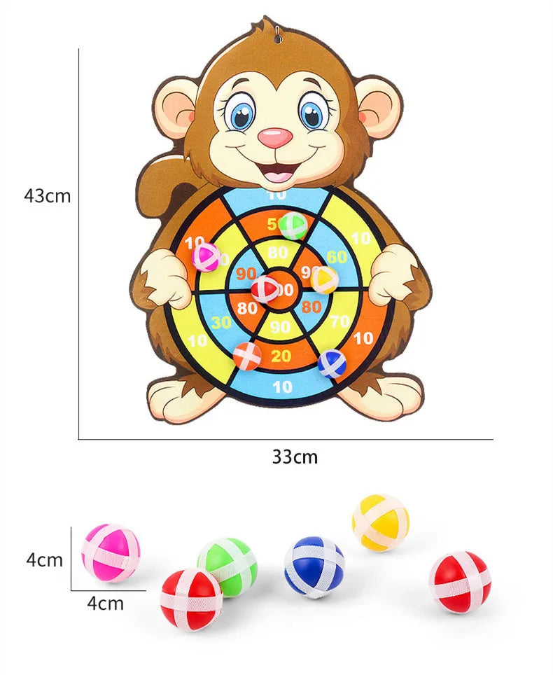 Montessori Animal Dart Board – Safe Sticky Ball Game for Kids (LIMITED STOCK!)