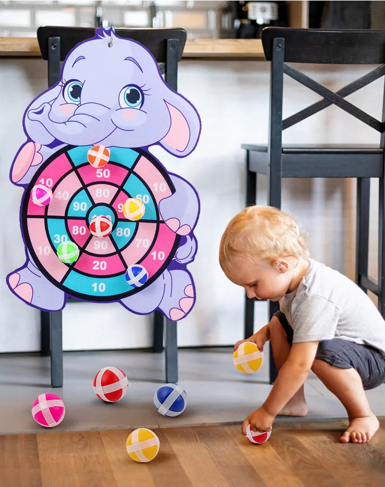 Montessori Animal Dart Board – Safe Sticky Ball Game for Kids (LIMITED STOCK!)