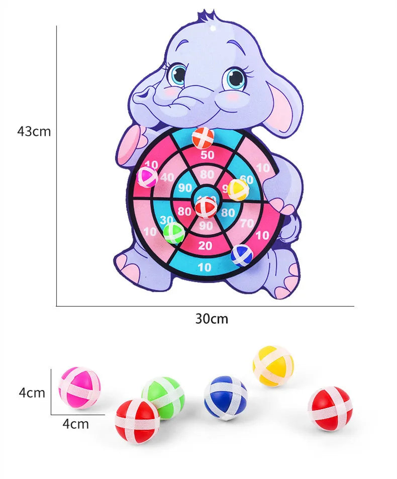 Montessori Animal Dart Board – Safe Sticky Ball Game for Kids (LIMITED STOCK!)